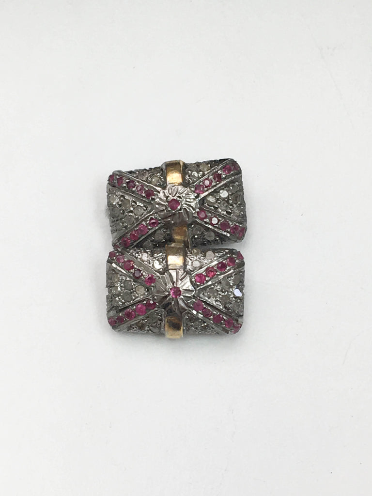 Pave Diamond Stone Bead