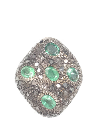 Pave Diamond Stone Bead