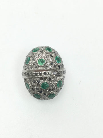 Pave Diamond Stone Bead