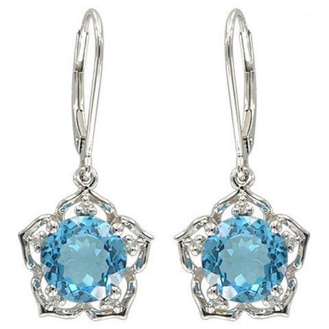 Aqua Star Earrings