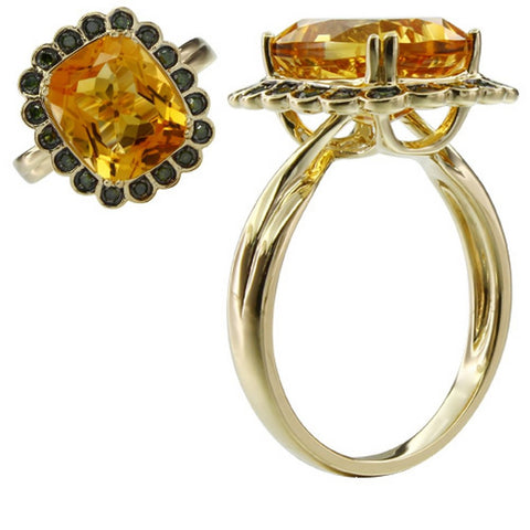 Viridian Sunflower Ring