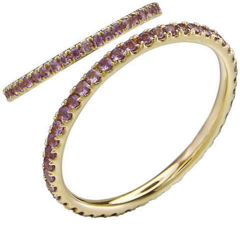 Stackable Rhodolite Garnet Ring